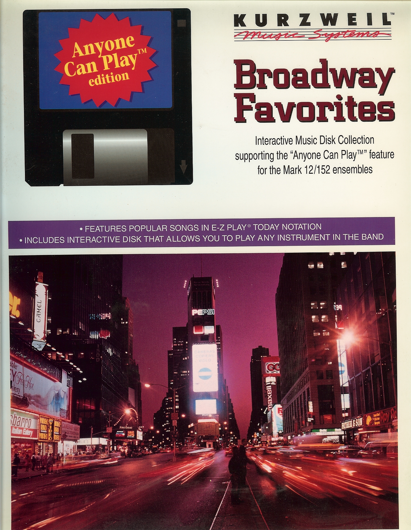 Kurzweil Broadway Favorites for Mark 12/152 Ensemble w Songbook